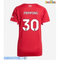 Camisa de time de futebol Liverpool Jeremie Frimpong #30 Replicas 1º Equipamento Feminina 2025-26 Manga Curta